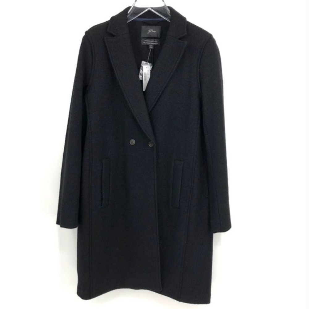 J. Crew "Daphne" topcoat in Italian boiled wool